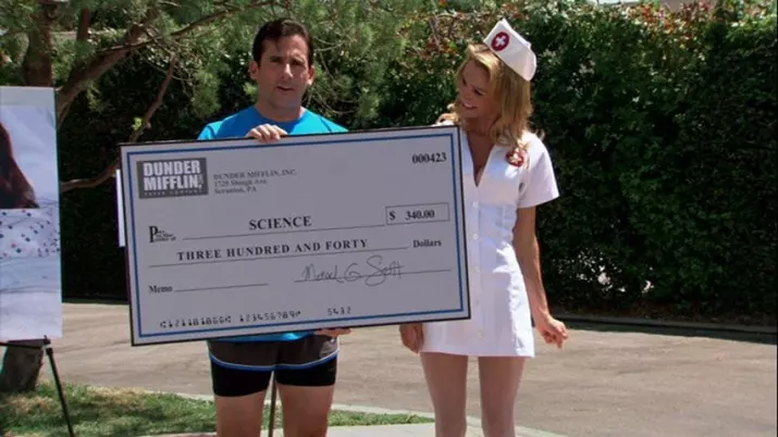 Rabies awareness charity event with check made out to science 